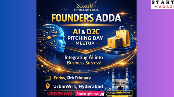 Startup Founders Pitch AI and D2C Innovations at Founders ADDA Hyderabad