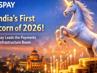 Illustration depicting India’s digital payments infrastructure with interconnected data flows and transaction nodes, symbolising Juspay’s rise as India’s first unicorn of 2026.